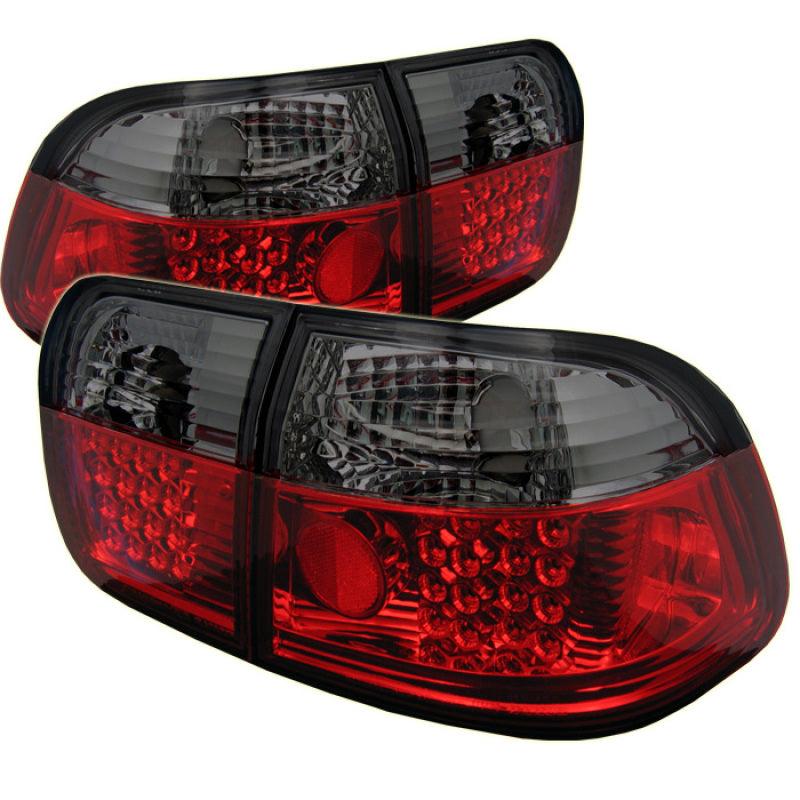 Spyder Honda Civic 96-98 4Dr LED Tail Lights Red Smoke ALT-YD-HC96-4D-LED-RS - Corvette Realm