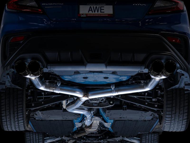 AWE Tuning 2022+ VB Subaru WRX Track Edition Exhaust - Diamond Black Tips - Corvette Realm