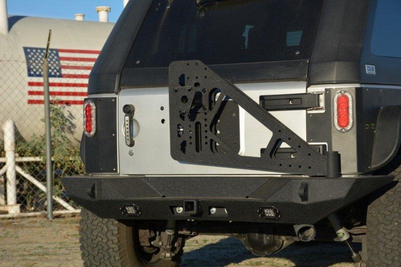 DV8 Offroad 07-18 Jeep Wrangler JK Full Length Rear Bumper w/ Lights - Corvette Realm