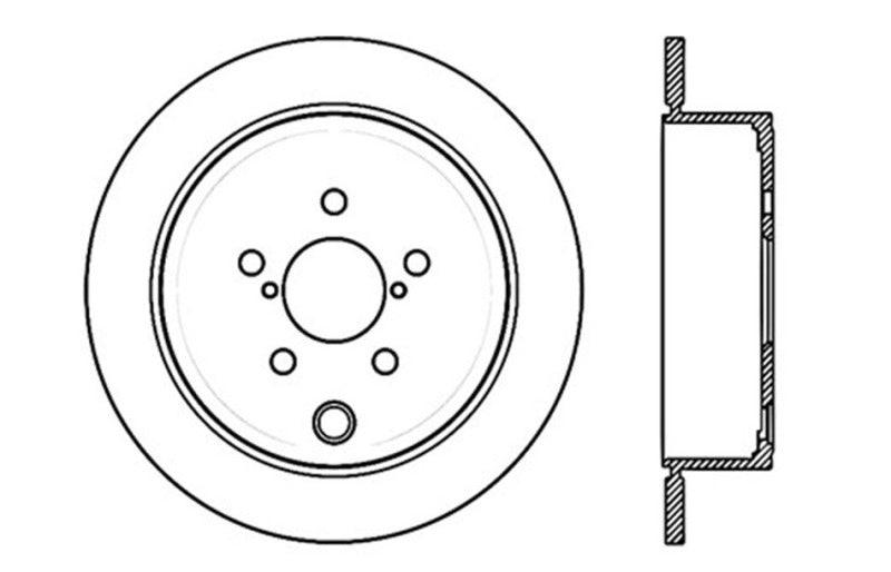 StopTech 08-10 Impreza WRX (Exc STi)/08-10 Impreza Coupe/Sedan Slotted & Drilled Left Rear Rotor - Corvette Realm