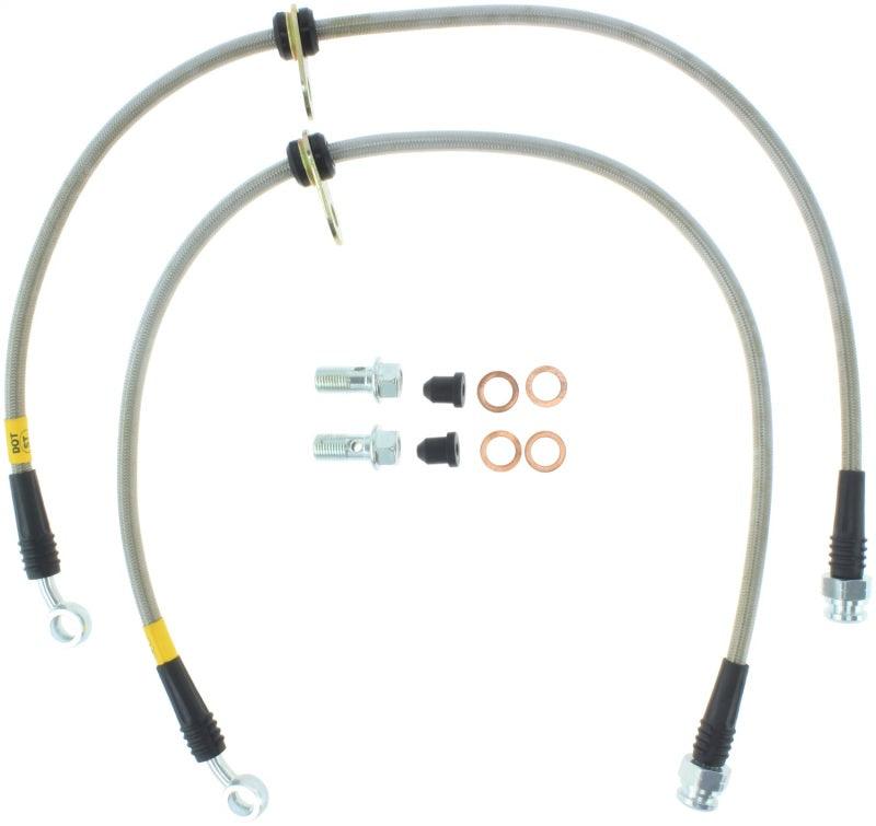 StopTech 02-06 Acura RSX Front SS Brake Lines - Corvette Realm