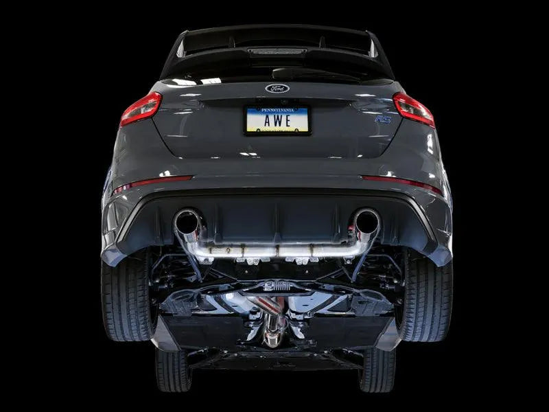 AWE Tuning Ford Focus RS Track Edition Cat-back Exhaust - Chrome Silver Tips - Corvette Realm