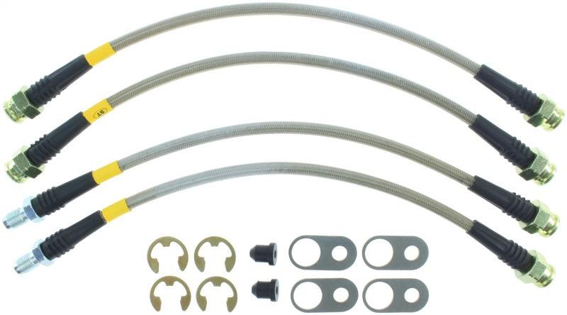 StopTech 08-10 Mitsubishi Lancer Ralliart Stainless Steel Rear Brake Lines - Corvette Realm