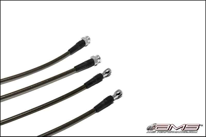 AMS Performance 08-15 Mitsubishi EVO X Stainless Steel Brake Lines (4 Lines) - Corvette Realm