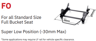 Bride Scion FR-S ZN6 FO-Type LH Seat Rail