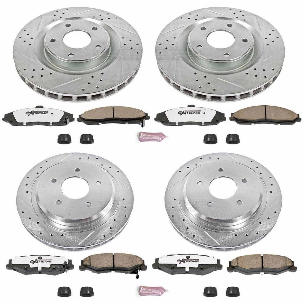 Power Stop 05-13 C6 Corvette Front & Rear Z26 Street Warrior Brake Kit