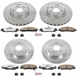 Power Stop 05-13 C6 Corvette Front & Rear Z26 Street Warrior Brake Kit