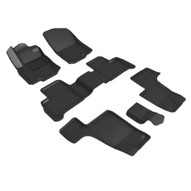 3D MAXpider 20132018 Mercedes-Benz GLS-Class/GL-Class Kagu 1st & 2nd & 3rd Row Floor Mats - Black