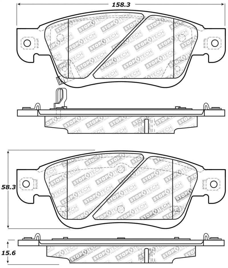 StopTech Performance 07-08 Infiniti G35 2WD Sedan / 08 Infiniti G37 Coupe Front Brake Pads - Corvette Realm