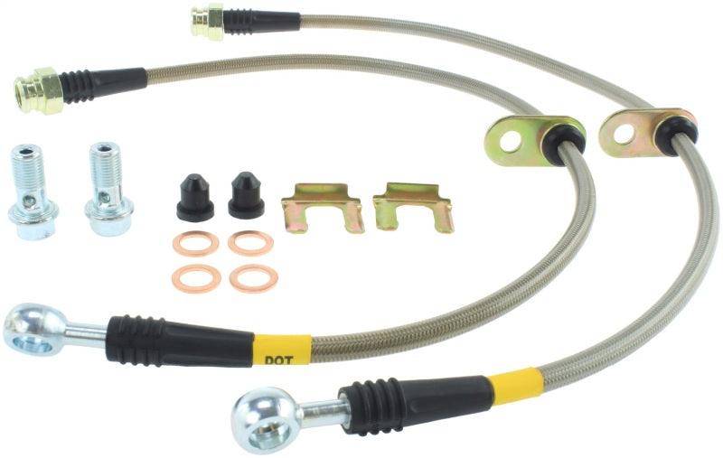 StopTech 08-09 Subaru STi / 13 Subaru BRZ / 13 Scion FR-S Stainless Steel Rear Brake Lines - Corvette Realm