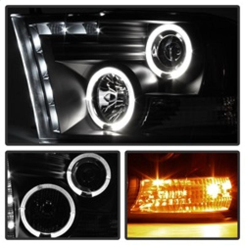 Spyder Dodge Ram 1500 09-14 10-14 Projector Headlights Halogen- LED Halo LED - Blk PRO-YD-DR09-HL-BK - Corvette Realm