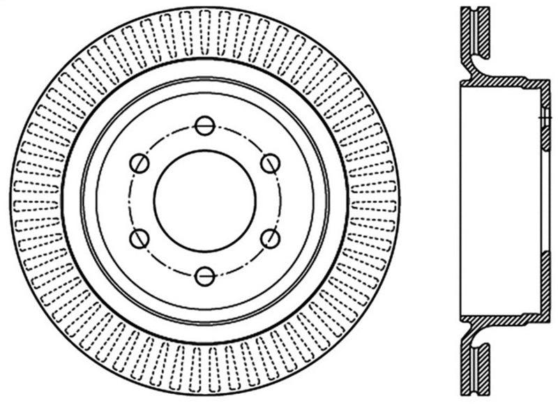 StopTech 12-19 Ford F-150 (w/Manual Parking Brake) Slotted Sport Brake Rotor - Corvette Realm