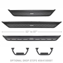 Load image into Gallery viewer, Go Rhino Dominator Extreme D6 SideSteps - Tex Blk - 4in Drop Down Steps (Pair) - Corvette Realm