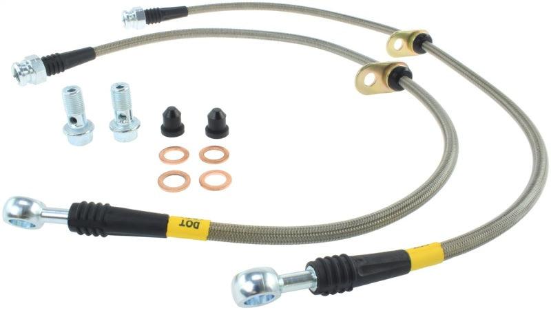 StopTech 06+ Civic Si Stainless Steel Front Brake Lines - Corvette Realm