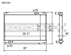 Koyo 09-13 Nissan GT-R 3.8L (AT) Radiator