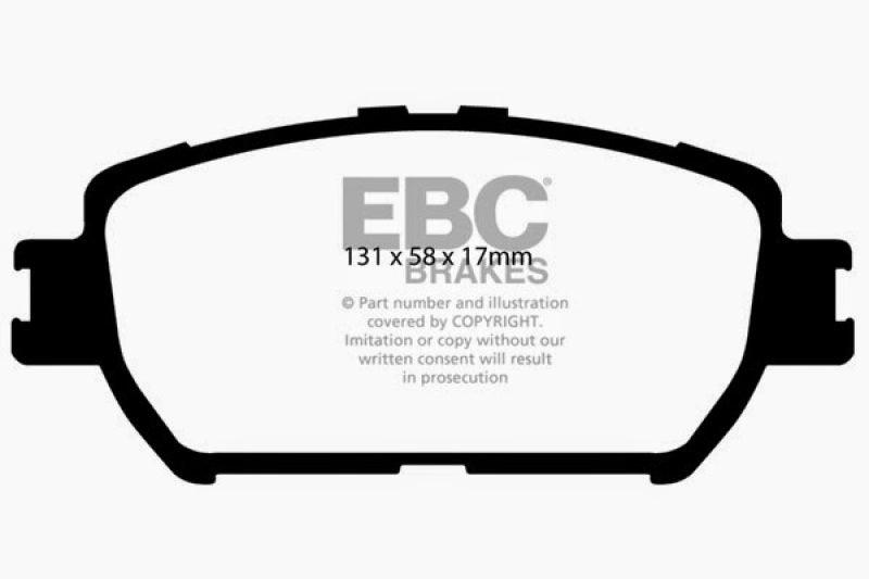 EBC 06-07 Lexus GS300 3.0 Yellowstuff Front Brake Pads - Corvette Realm