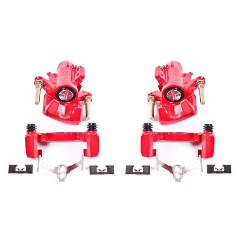 Power Stop 94-01 Acura Integra Rear Red Calipers w/Brackets - Pair - Corvette Realm