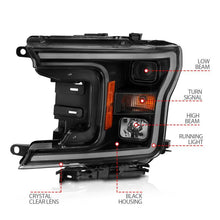 Load image into Gallery viewer, ANZO 2018-2019 Ford F-150 Projector Plank Style H.L. Black Amber (Without Switchback) - Corvette Realm