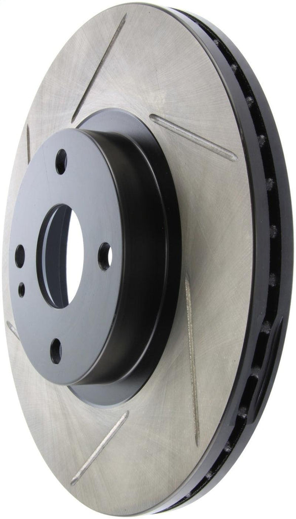 StopTech Power Slot 01-05 Mazda Miata Sport Suspension/Turbo SportStop Slotted Front Right Rotor - Corvette Realm