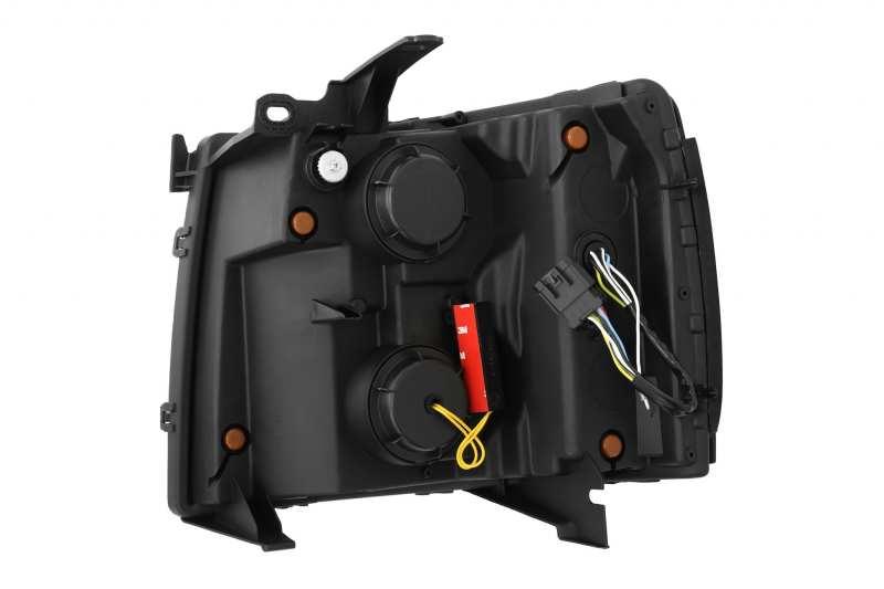 AlphaRex 07-13 Chevy 1500HD(NewBody) NOVA LED Proj Headlight Plank Sty Glos Blk w/Activ Lite/Seq Sig - Corvette Realm