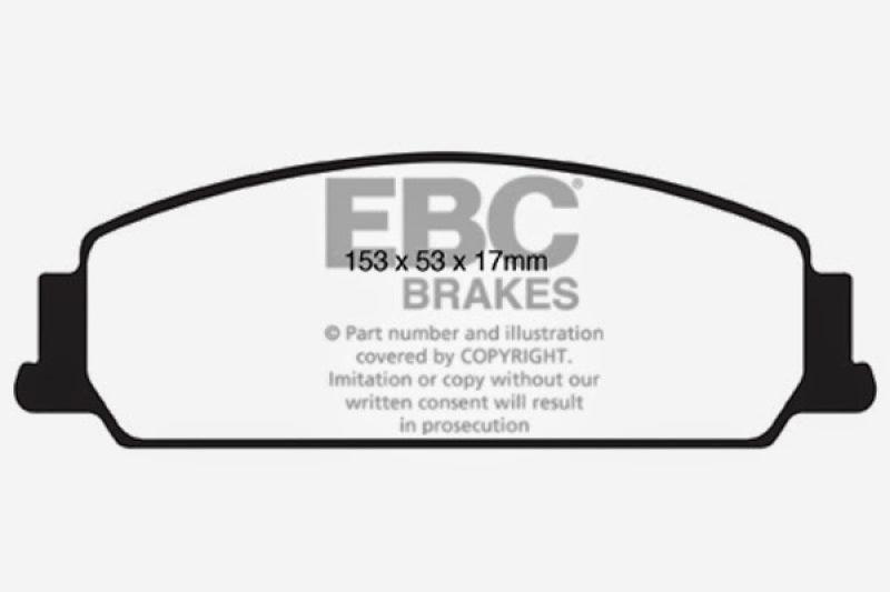EBC 08-10 Pontiac G8 3.6 Redstuff Front Brake Pads - Corvette Realm