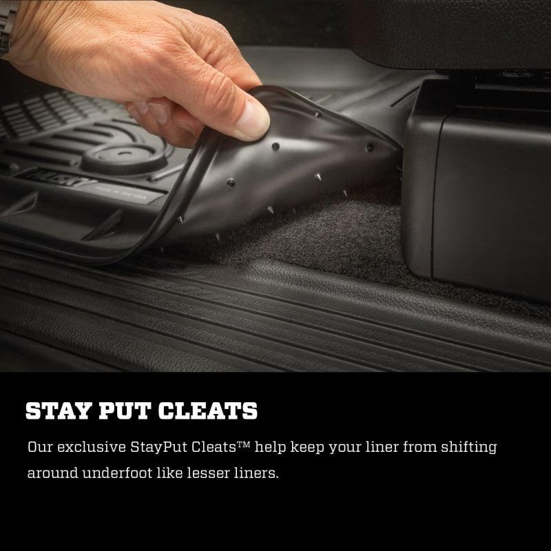 Husky Liners 2019 Ram 1500 CC WeatherBeater 2nd Seat Floor Liners Black (W/O Factory Storage Box) - Corvette Realm