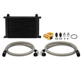 Mishimoto Universal Thermostatic 25 Row Oil Cooler Kit (Black Cooler) - Corvette Realm