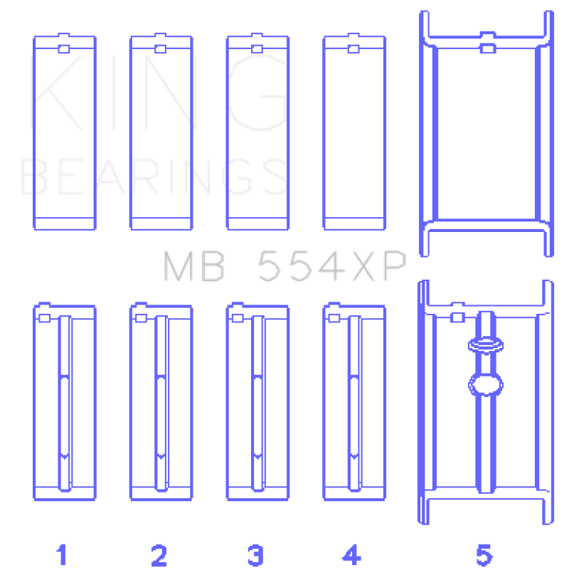 King Chevrolet 265/283/302/327 V8 Main Bearing Set - Corvette Realm