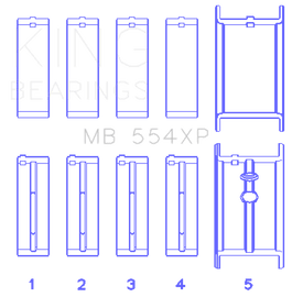 King Chevrolet 265/283/302/327 V8 Main Bearing Set - Corvette Realm