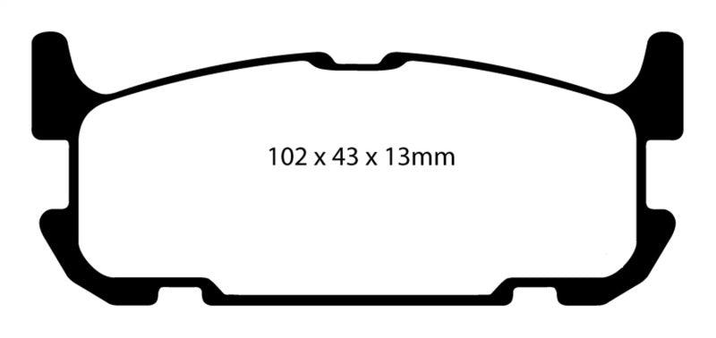 EBC 04-05 Mazda Miata MX5 1.8 (Sports Suspension) Yellowstuff Rear Brake Pads - Corvette Realm