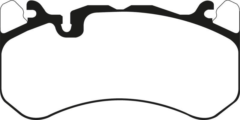 EBC 13-14 Audi RS7 4.0TT (w/Cast Iron Rotors & Trapezoid Weights) Redstuff Front Brake Pads - Corvette Realm