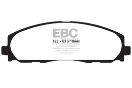 EBC 2016+ Chrysler Pacifica (Ru) 3.6L Extra Duty Front Brake Pads - Corvette Realm