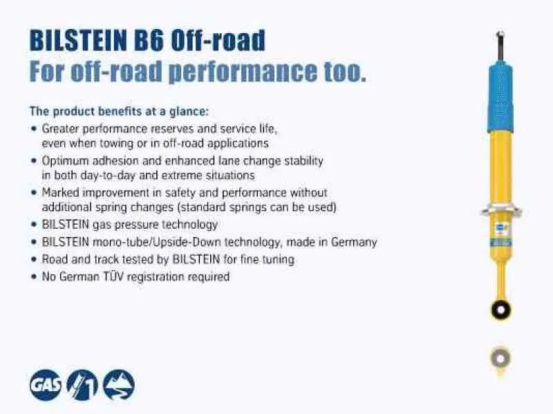 Bilstein B6 2001 Toyota Sequoia Limited Rear 46mm Monotube Shock Absorber - Corvette Realm