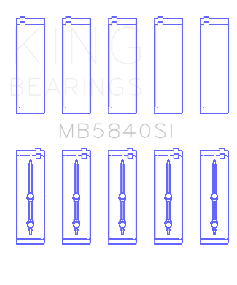 King Chrysler/Dodge Gen 3 Hemi 5.7L/6.1L/6.4L Crankshaft Main Bearing Set (Set of 5)