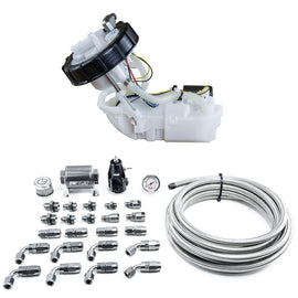 DeatschWerks 01-05 Honda Civic/02-06 Acura RSX DW400 Pump Module & Return Kit w/CPE Fuel Lines - Corvette Realm