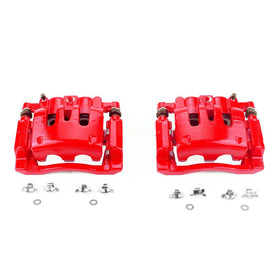 Power Stop 08-12 Ford F-250 Super Duty Rear Red Calipers w/Brackets - Pair - Corvette Realm