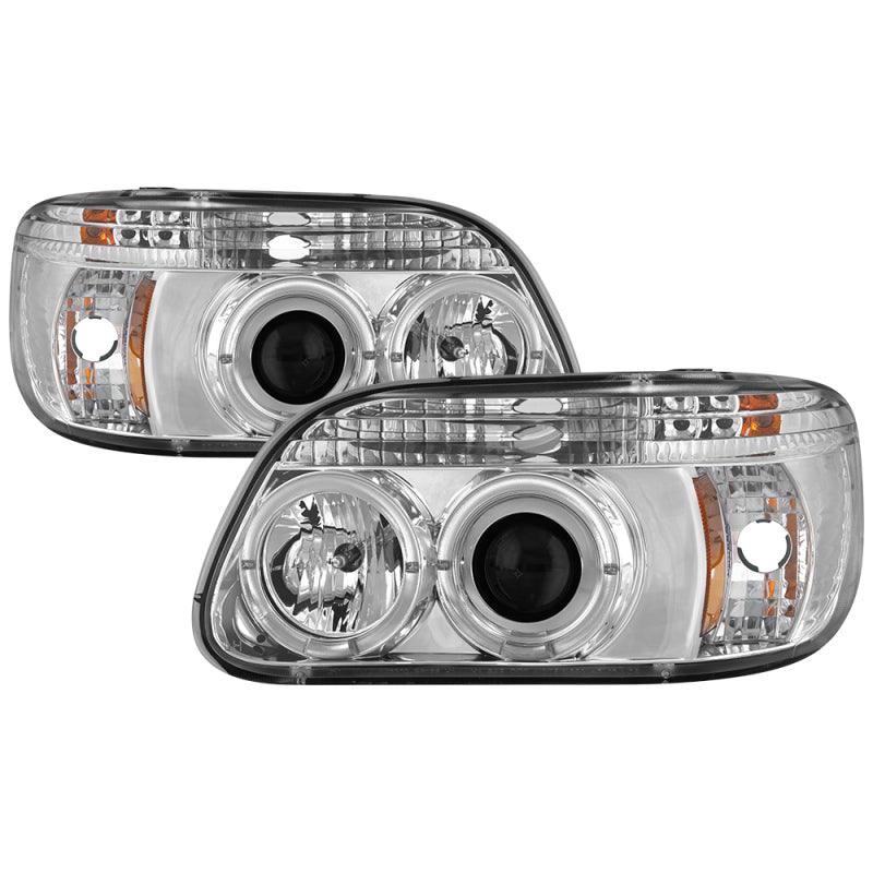 Spyder Ford Explorer 95-01 1PC Projector Headlights LED Halo Chrm PRO-YD-FEXP95-HL-1PC-C - Corvette Realm