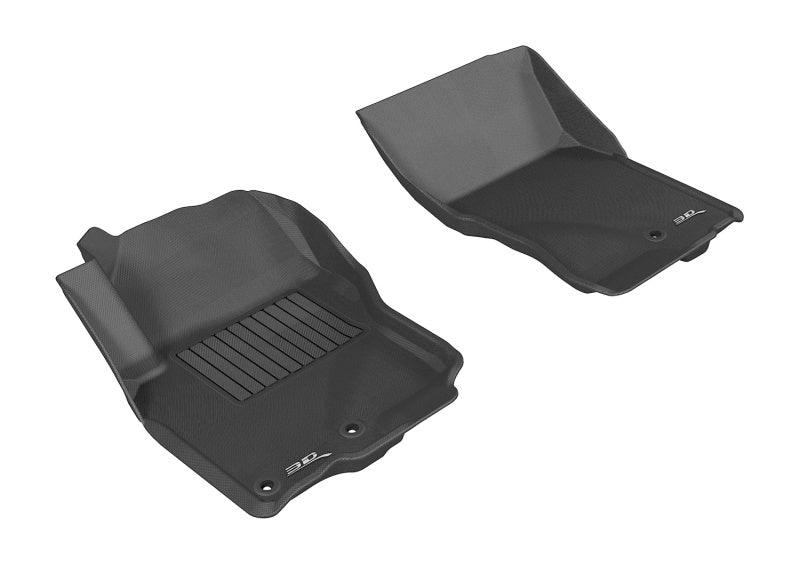 3D MAXpider 2005-2019 Nissan Frontier Crew/King Cab Kagu 1st Row Floormat - Black - Corvette Realm