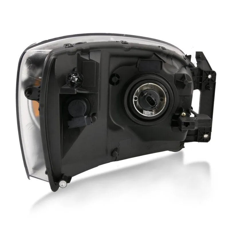 ANZO 2006-2009 Dodge Ram 1500 Crystal Headlight Black Amber - Corvette Realm