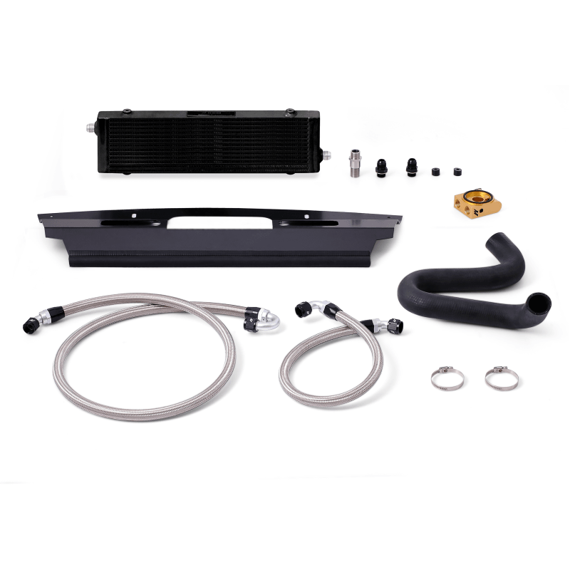 Mishimoto 2015+ Ford Mustang GT Thermostatic Oil Cooler Kit - Black - Corvette Realm