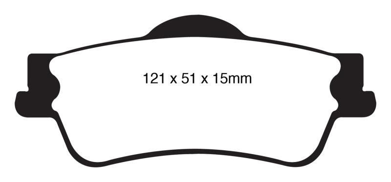 EBC 11+ Chevrolet Caprice 3.6 Yellowstuff Rear Brake Pads - Corvette Realm