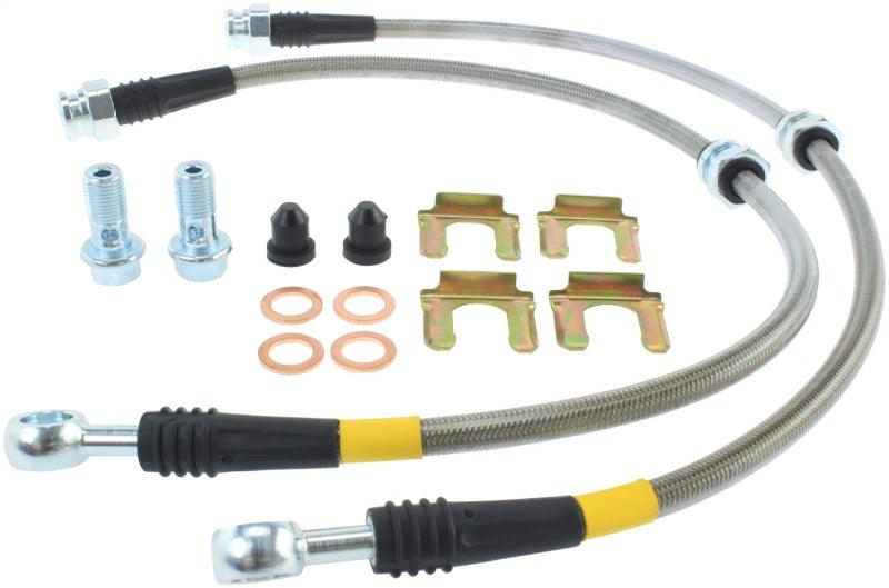 StopTech 00-05 Mitsubishi Eclipse / 01-05 Dodge Stratus Stainless Steel Front Brake Lines - Corvette Realm