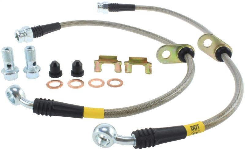 StopTech 13-13 Honda Civic EX Rear SS Brake Lines - Corvette Realm