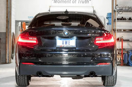 AWE Tuning BMW F22 M235i / M240i Touring Edition Axle-Back Exhaust - Diamond Black Tips (102mm) - Corvette Realm