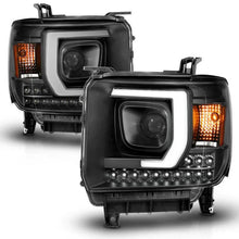 Load image into Gallery viewer, ANZO 2014-2015 Gmc Sierra 1500HD Projector Plank Style Headlight Black W/ Drl - Corvette Realm