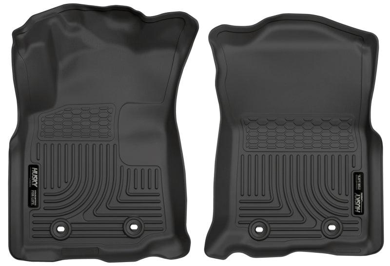 Husky Liners 2018 Toyota Tacoma Double Cab WeatherBeater Black Front Floor Liners - Corvette Realm