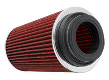 Load image into Gallery viewer, K&amp;N Universal Air Filter Chrome Round Tapered Red -4in Flange ID x 1.125in Flange Length x 5.5in H
