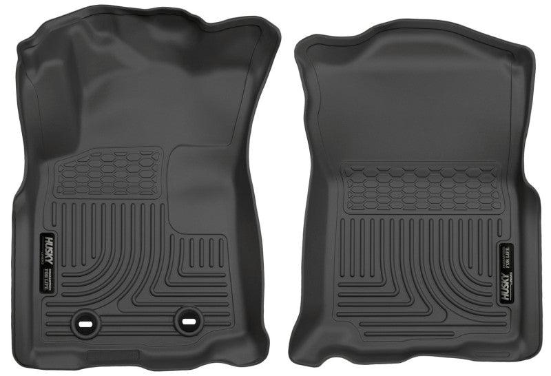 Husky Liners 2016 Toyota Tacoma w/ Manual Trans WeatherBeater Front Black Floor Liners - Corvette Realm