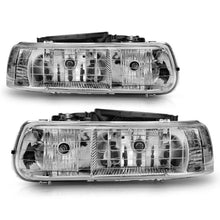 Load image into Gallery viewer, ANZO 1999-2002 Chevrolet Silverado 1500 Crystal Headlights Chrome - Corvette Realm