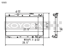 Koyo 02-06 Acura RSX Base/Type-S (MT) Radiator (Req. Non-OEM Rad. Cap)